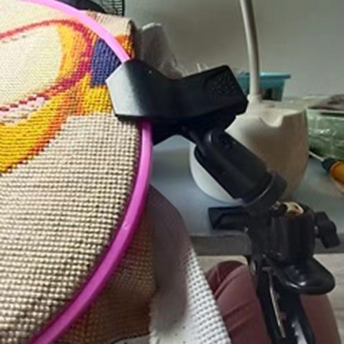 Метална рамка за бюро за бродерия с фиксиращ клип, ръчно изработено DIY средство за кръстат бод