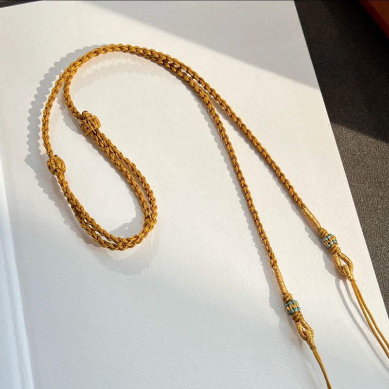 Ručni pleteni užet s jadeitnim Budinim amuletom, unisex, podesiva
