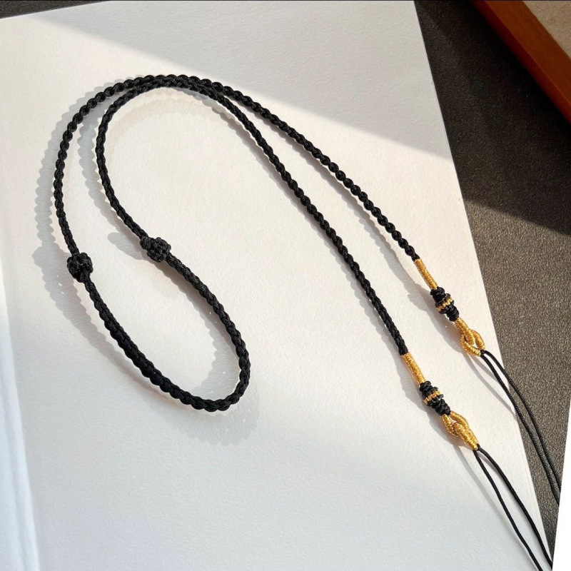 Ručni pleteni užet s jadeitnim Budinim amuletom, unisex, podesiva