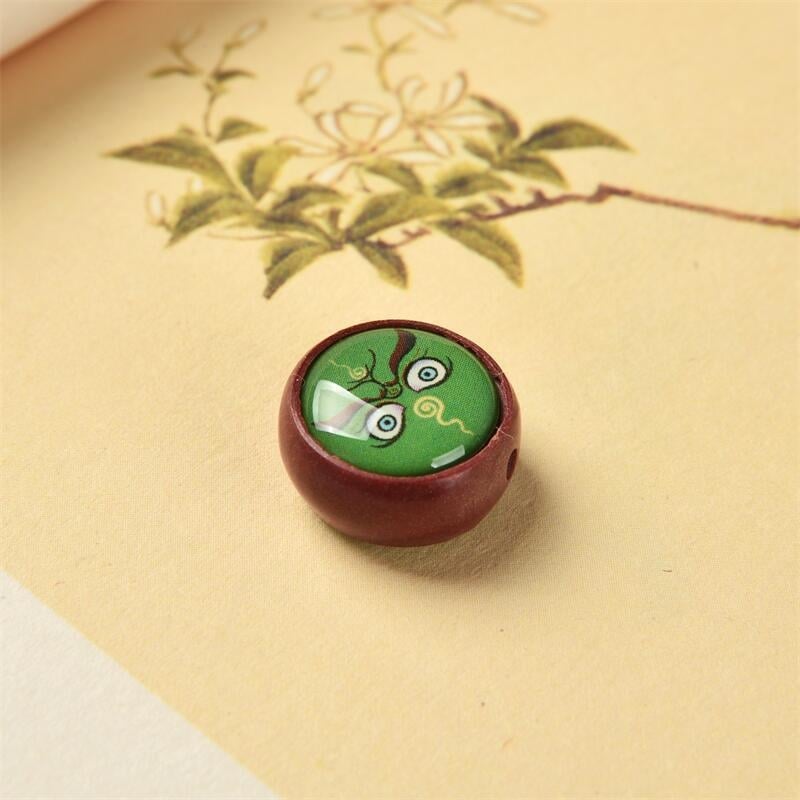 Retro privjesak inspiriran cinnabar Thangka, pet bogova bogatstva, DIY dodatak za nakit
