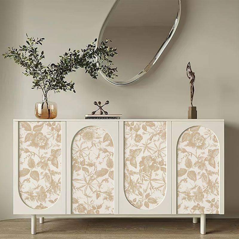 Američki retro samoljepivi zidni dekor s mirisom ruže, vodootporan, za spavaću sobu, namještaj i ormariće