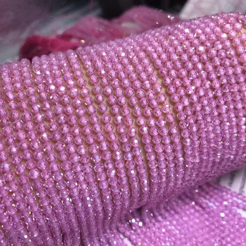 Višebojne cirkon perle, 4 mm, slobodne perle za izradu nakita