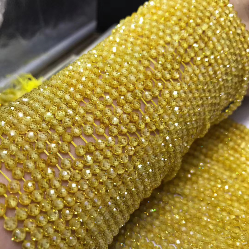 Višebojne cirkon perle, 4 mm, slobodne perle za izradu nakita