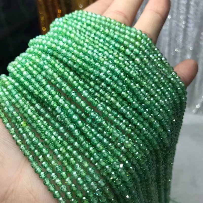 Višebojne cirkon perle, 4 mm, slobodne perle za izradu nakita