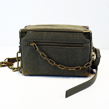 TIYINO platnena torbica s lancem u obliku kutije – mala crossbody torbica za telefon
