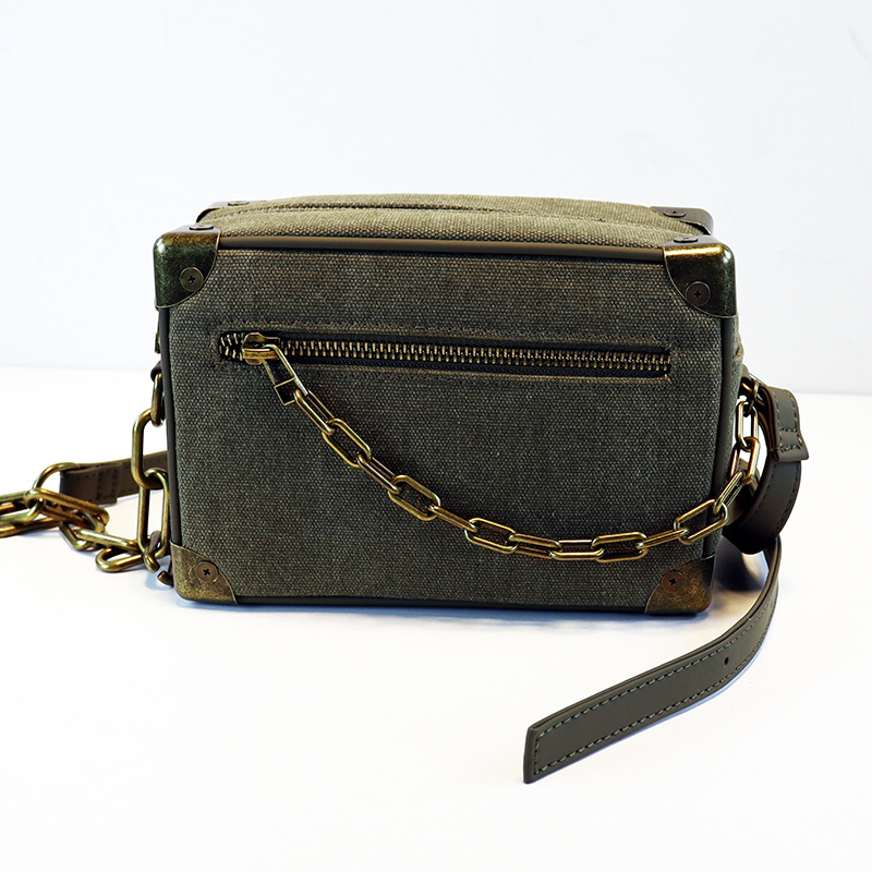 TIYINO platnena torbica s lancem u obliku kutije – mala crossbody torbica za telefon