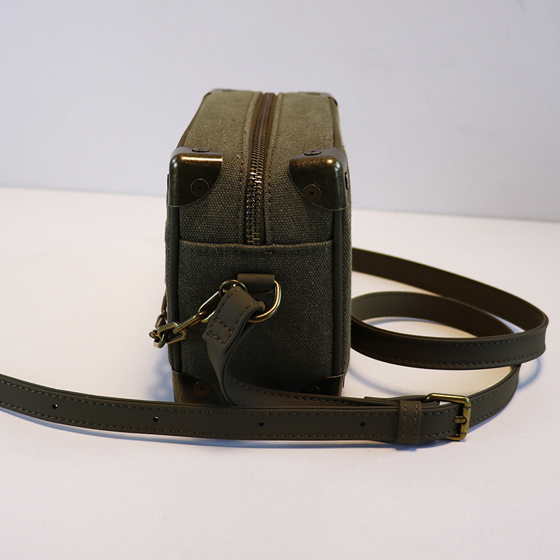 TIYINO platnena torbica s lancem u obliku kutije – mala crossbody torbica za telefon