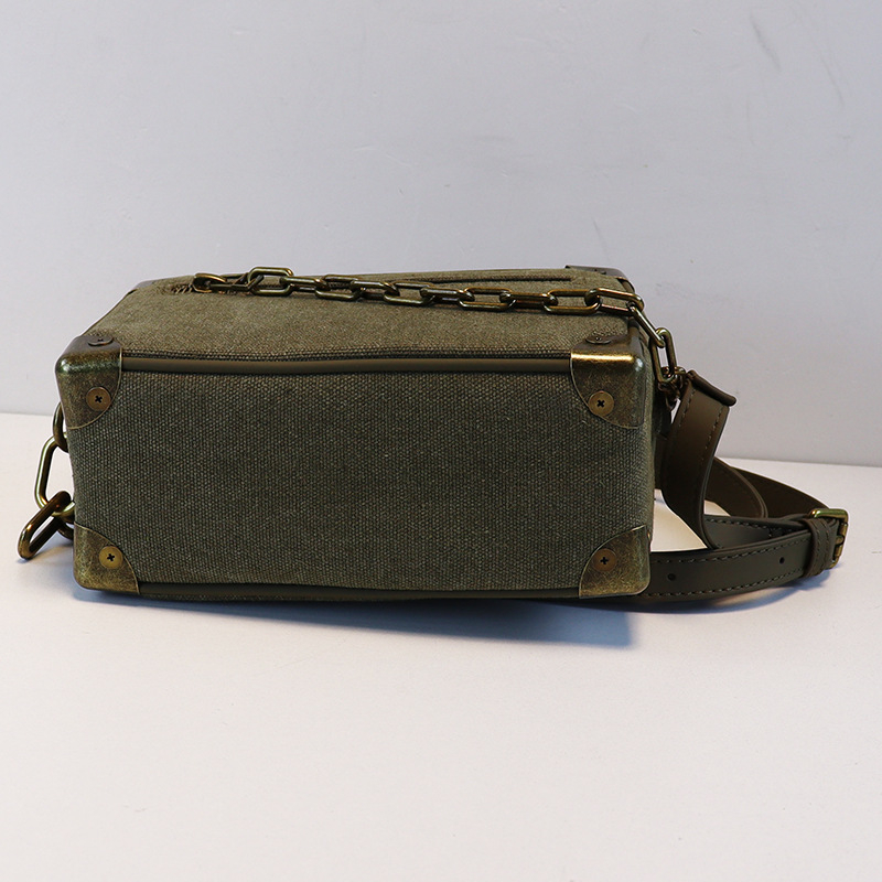 TIYINO platnena torbica s lancem u obliku kutije – mala crossbody torbica za telefon