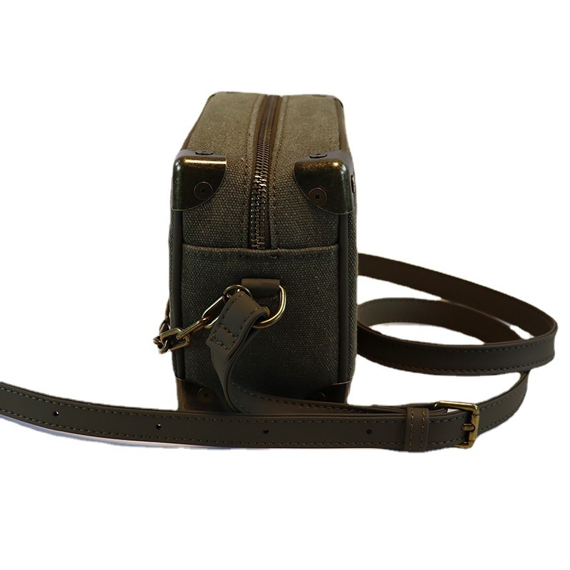 TIYINO platnena torbica s lancem u obliku kutije – mala crossbody torbica za telefon