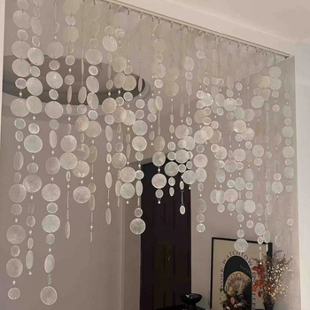Školjka DIY u stilu Francuske – zavjesa od perli za svadbenu dekoraciju, visića zavjesa s resicama