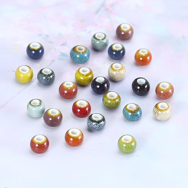 Keramičke perle promjera 6 mm, retro stil, ručno glazirane, visokotemperaturno pečene, materijal za DIY nakit