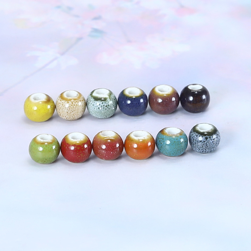 Keramičke perle promjera 6 mm, retro stil, ručno glazirane, visokotemperaturno pečene, materijal za DIY nakit