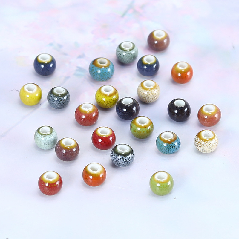 Keramičke perle promjera 6 mm, retro stil, ručno glazirane, visokotemperaturno pečene, materijal za DIY nakit