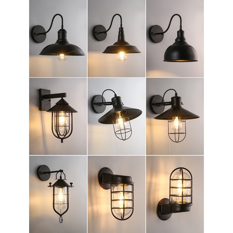 Industrijska zidna lampa u industrijskom stilu, američki retro, za restorane, barove i hotelsku dekoraciju
