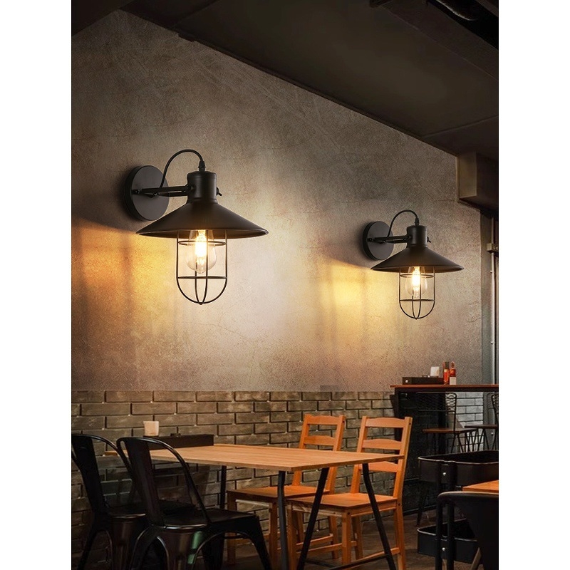 Industrijska zidna lampa u industrijskom stilu, američki retro, za restorane, barove i hotelsku dekoraciju