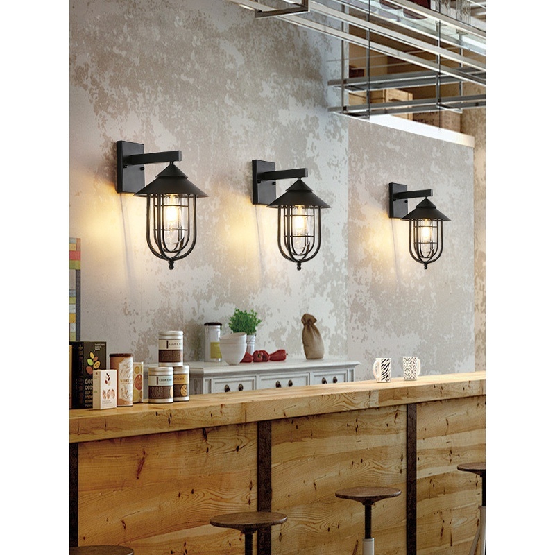 Industrijska zidna lampa u industrijskom stilu, američki retro, za restorane, barove i hotelsku dekoraciju