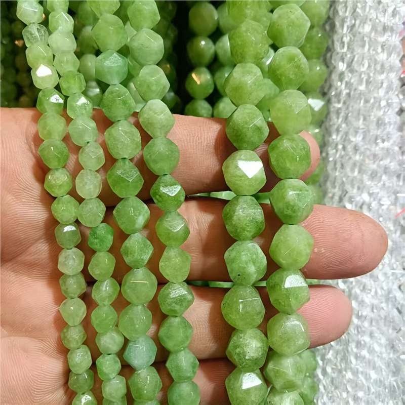Prirodni nefrit, fasetirane perle dijamantnim rezom, labave perle za DIY nakit, perle za narukvicu, poluproizvodi