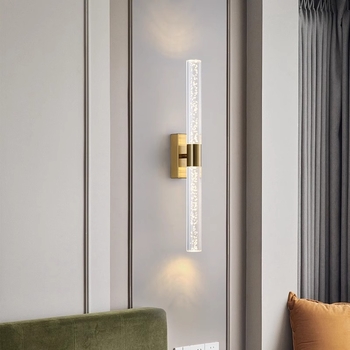 Zidna lampa u skandinavskom stilu s akrilnim sjenilom – dnevni boravak, hotelska spavaća soba i hodnik