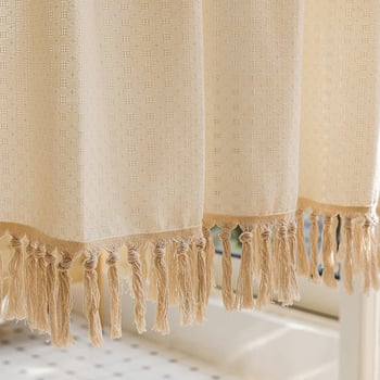 Tekstilna zavjesa za vrata, japanski minimalistički stil, jednobojna, kratka, za podjelu prostora