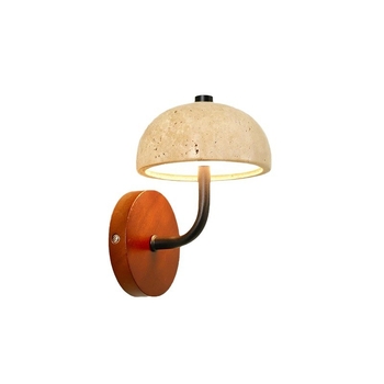 Vintage zidna lampa od žutog kamena u stilu wabi-sabi, za smještaj i restoran, ambijentalno osvjetljenje hodnika i stubišta.