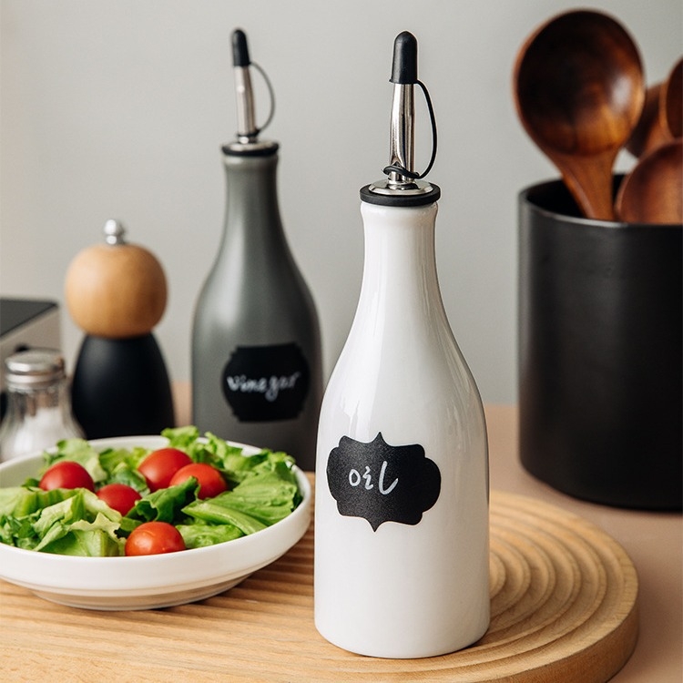 Hongcheng Ceramics Keramička posuda za ulje u kuhinji, bez propuštanja, dvostruka namjena za umake i ocat