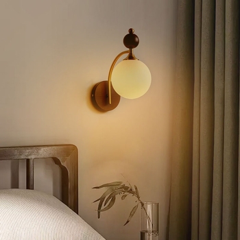 Nova zidna lampa u novom kineskom stilu s minimalističkim dizajnom srednjeg doba, za spavaću sobu i dnevni boravak, vintage američkog stila, vrlo svijetla