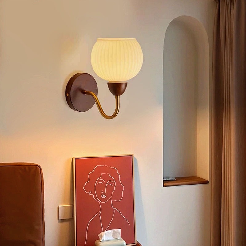 Nova zidna lampa u novom kineskom stilu s minimalističkim dizajnom srednjeg doba, za spavaću sobu i dnevni boravak, vintage američkog stila, vrlo svijetla