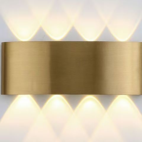 LED zidna lampa za pranje zida, nordičkog stila, zidni montažni, za spavaću sobu i dnevni boravak, aluminijsko tijelo, akrilno sjenilo, 8 LED