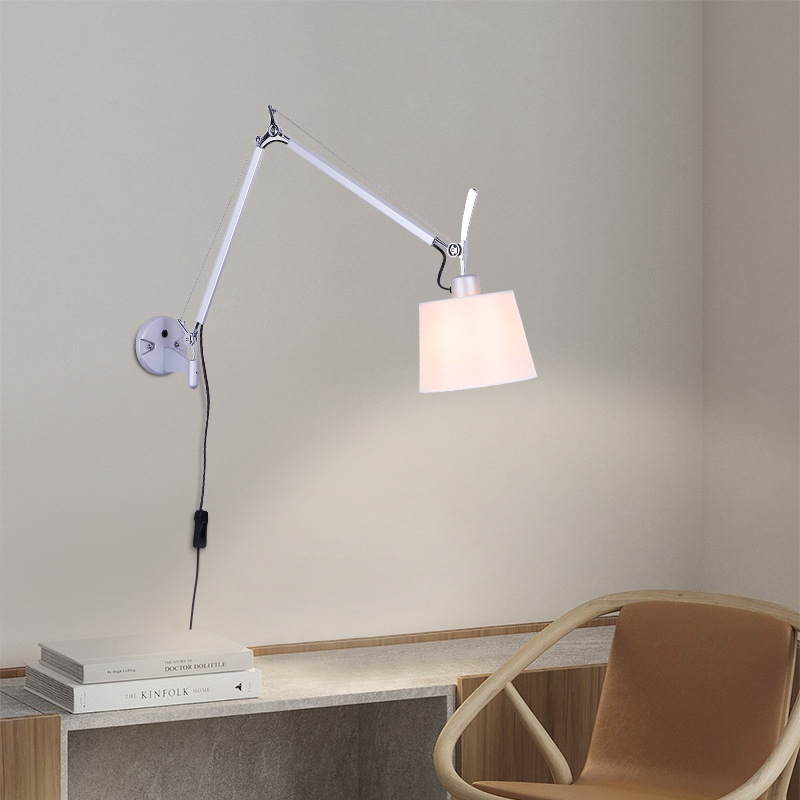 Industrijskog stila zidna LED lampa s podesivim ramenom, aluminijsko kućište, za spavaću sobu, dnevni boravak i stubište