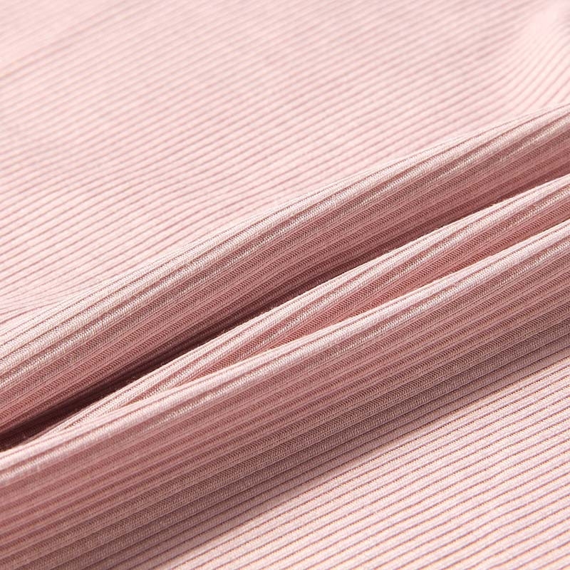 Plus-size ženske gaćice od žebrastog pamuka, prozračne, jednobojne, osnovno izdanje, model 708