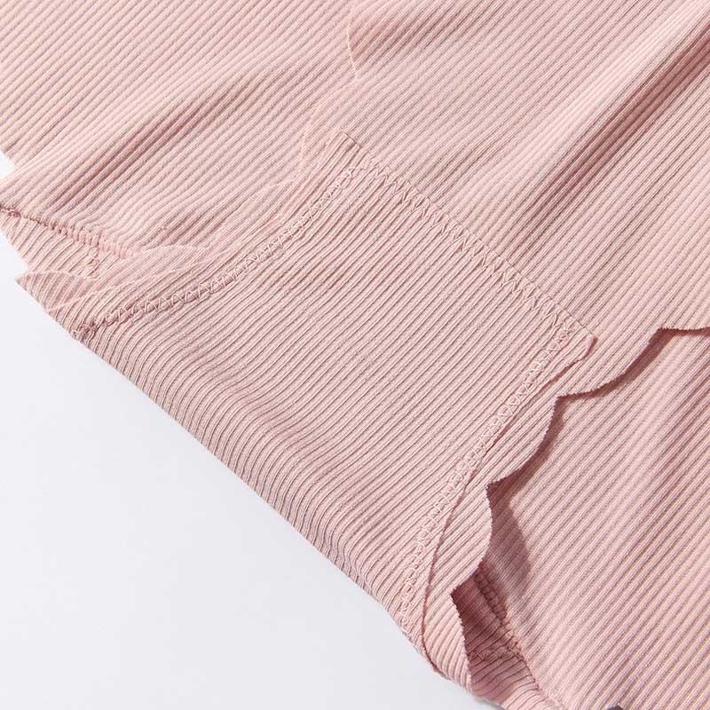 Plus-size ženske gaćice od žebrastog pamuka, prozračne, jednobojne, osnovno izdanje, model 708