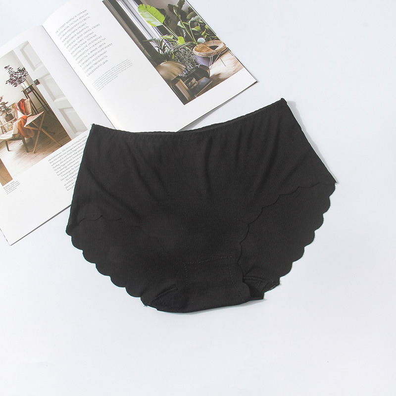Plus-size ženske gaćice od žebrastog pamuka, prozračne, jednobojne, osnovno izdanje, model 708