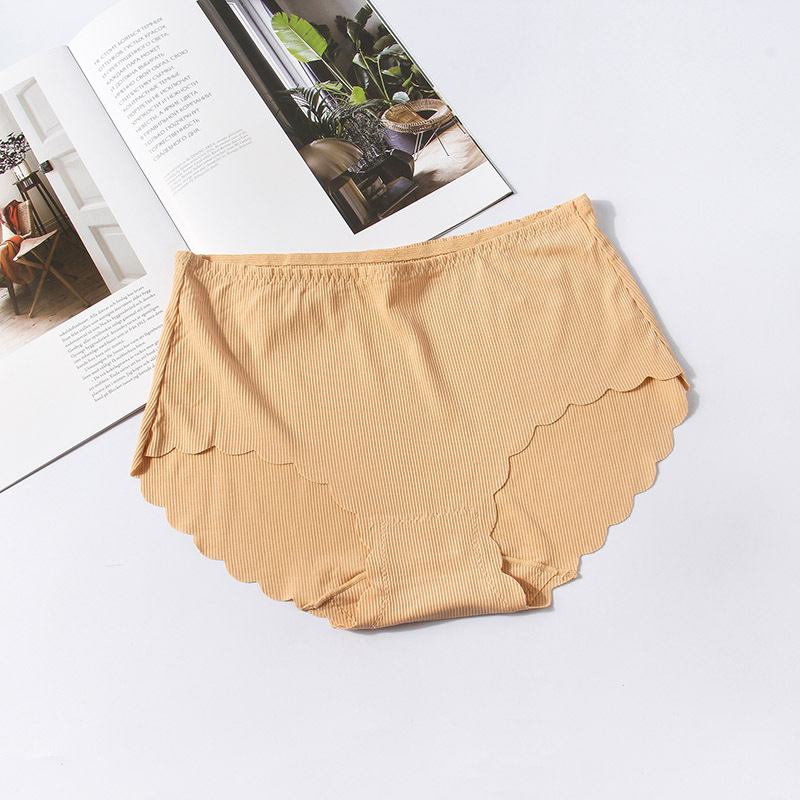 Plus-size ženske gaćice od žebrastog pamuka, prozračne, jednobojne, osnovno izdanje, model 708