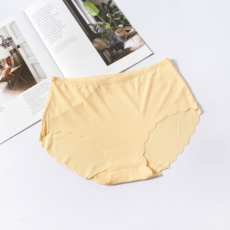 Plus-size ženske gaćice od žebrastog pamuka, prozračne, jednobojne, osnovno izdanje, model 708