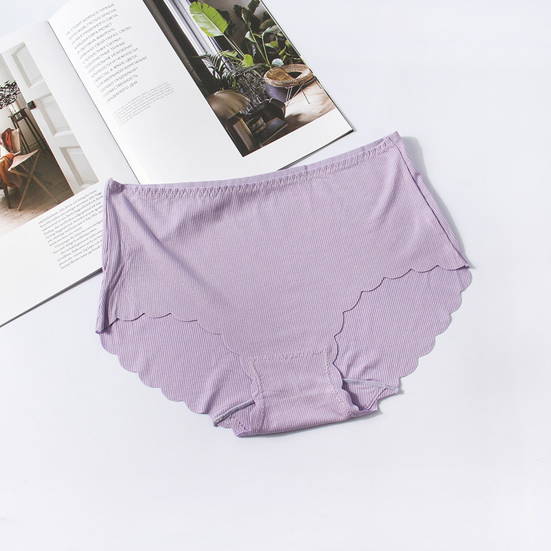 Plus-size ženske gaćice od žebrastog pamuka, prozračne, jednobojne, osnovno izdanje, model 708