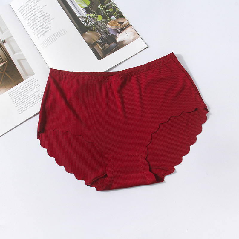 Plus-size ženske gaćice od žebrastog pamuka, prozračne, jednobojne, osnovno izdanje, model 708