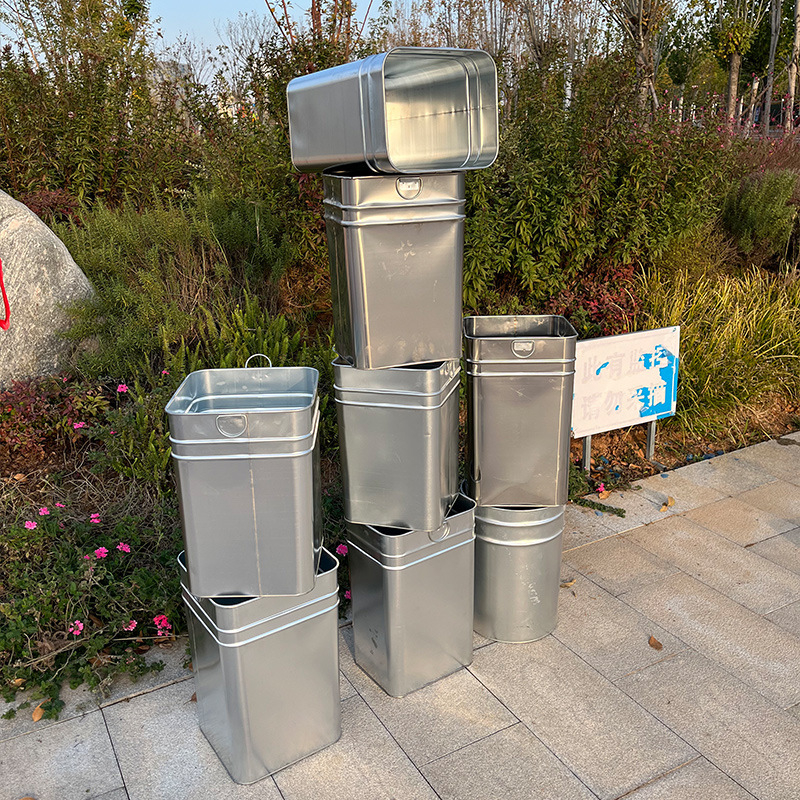 5L kvadratni unutarnji spremnik za smeće – ojačani galvanizirani čelični unutarnji dio, za vanjsku uporabu