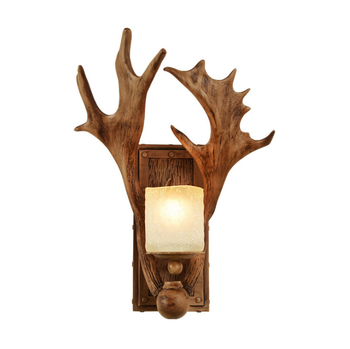 Zidna lampa s jelenjim rogom, američki retro stil, za dnevni boravak, blagovaonu i spavaću sobu, nordijski dekor za planinsku kućicu