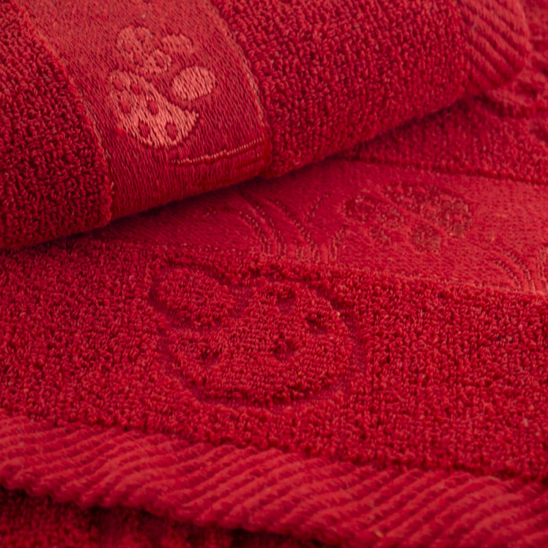 Pamukane maramice za lice s jacquard uzorkom – motiv crvenih gljiva, svečani vjenčani i pogrebni darovi