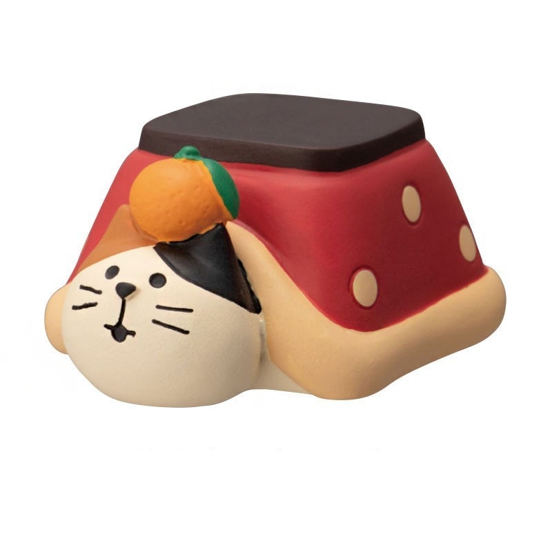 Smolirani mini ukras s japanskim stilom narandžaste mačke za DIY projekte