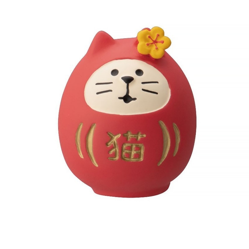 Smolirani mini ukras s japanskim stilom narandžaste mačke za DIY projekte
