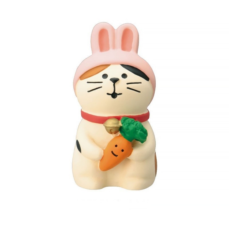 Smolirani mini ukras s japanskim stilom narandžaste mačke za DIY projekte
