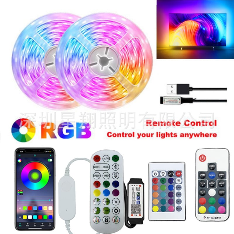 RGB LED traka za namještaj, USB napajanje, 30 LED po metru, epoksni premaz, osvjetljenje za gaming stol, kauč i noćni stočić