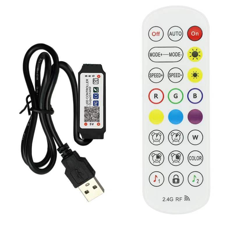 RGB LED traka za namještaj, USB napajanje, 30 LED po metru, epoksni premaz, osvjetljenje za gaming stol, kauč i noćni stočić