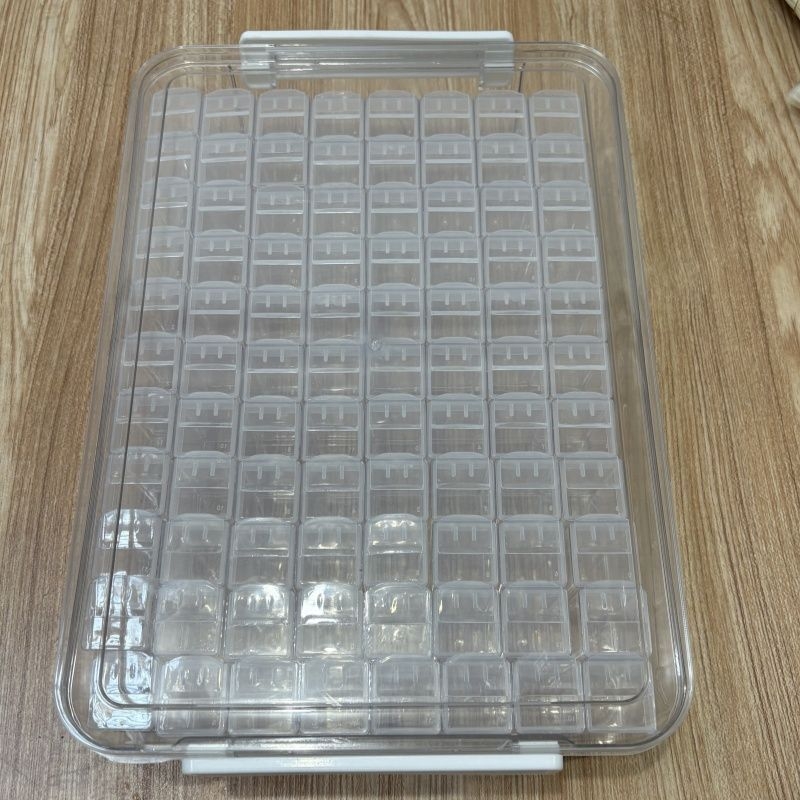 Prozirna akrilna kutija za perle s poklopcem i odjeljcima, materijalni set i organizator alata za perle