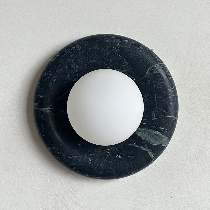 Wabi-Sabi stil, prirodna jade zidna lampa, francuski luksuz hotel-vila stil, travertinska zidna lampa za pozadinu, mermerna lampa za spavaću sobu