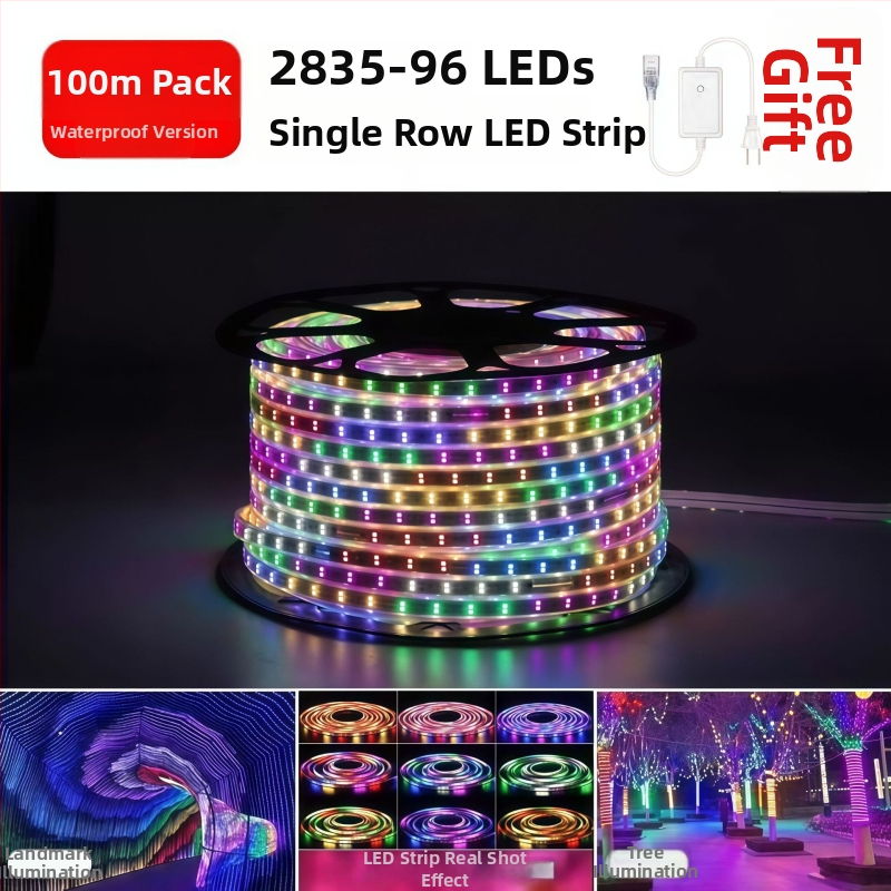 LED traka Dragon 220V, višebojna atmosfera, vanjska vodootporna, ultra jaka, daljinsko upravljanje