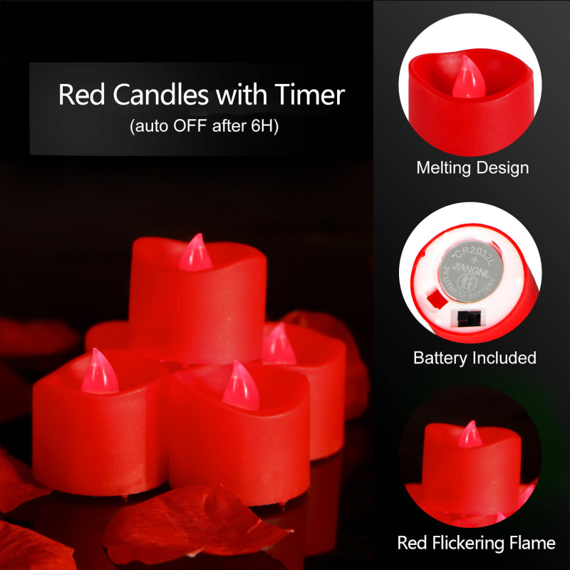 12 kom LED tea light svijeća s daljinskim upravljanjem i tajmerom za zabave