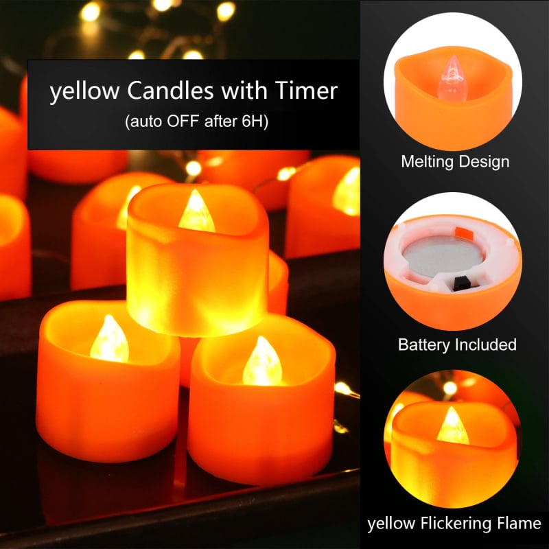 12 kom LED tea light svijeća s daljinskim upravljanjem i tajmerom za zabave