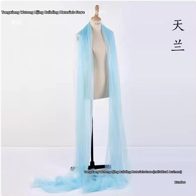 Hanfu klasický tanečný šál s sieťkou, dĺžka 4 m